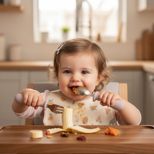 Set Posate Bambini Rose Pink - Forchetta e Cucchiaio