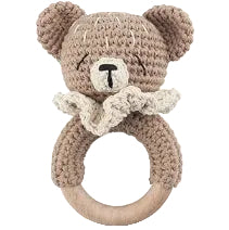 Sonaglino Orsetto Amigurumi e legno naturale - Little Bird