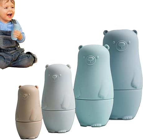 Set Orsi Impilabili in Silicone Montessori | Matrioske Sensoriali BPA Free