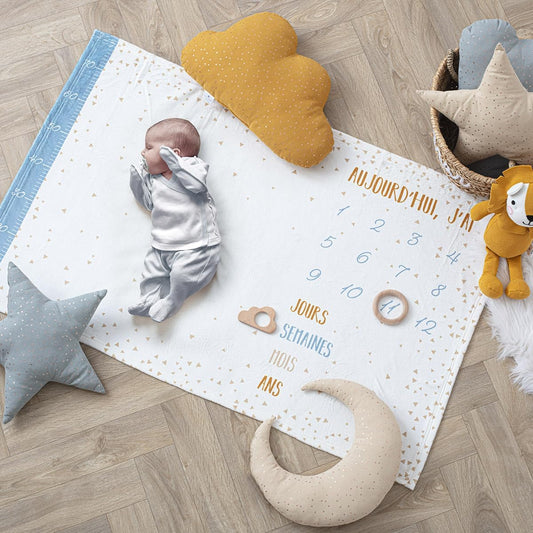 Tappeto Foto Stelline Celeste - Little Bird