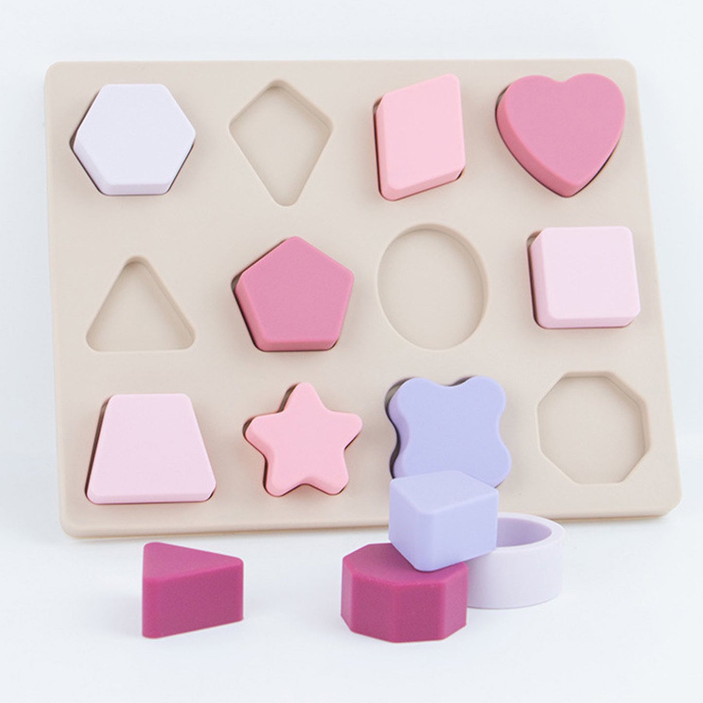 Tavola Incastro Forme Morbide in Silicone | Sviluppo Cognitivo & Motricità Fine