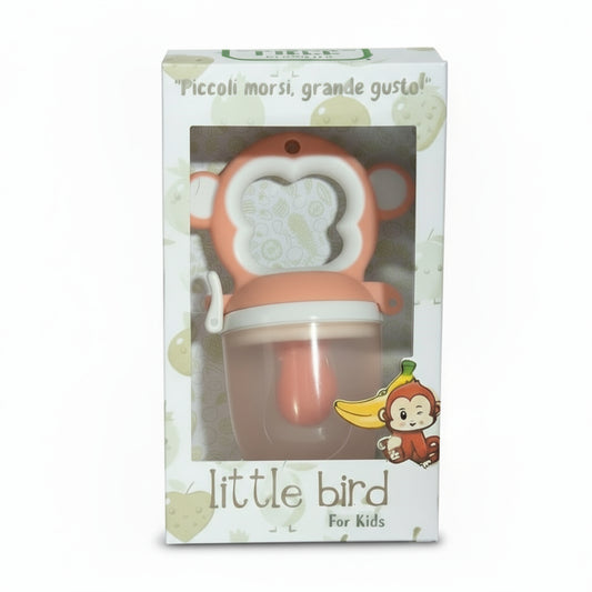 Little Bird Ciuccio Frutta Scimmia Arancio e Bianco