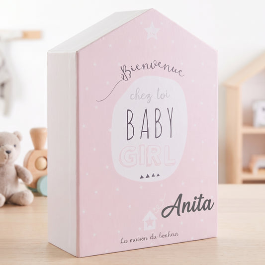 Little Bird - Scatola Ricordi Casetta Girl - 100% Anallergico - Regalo Nascita