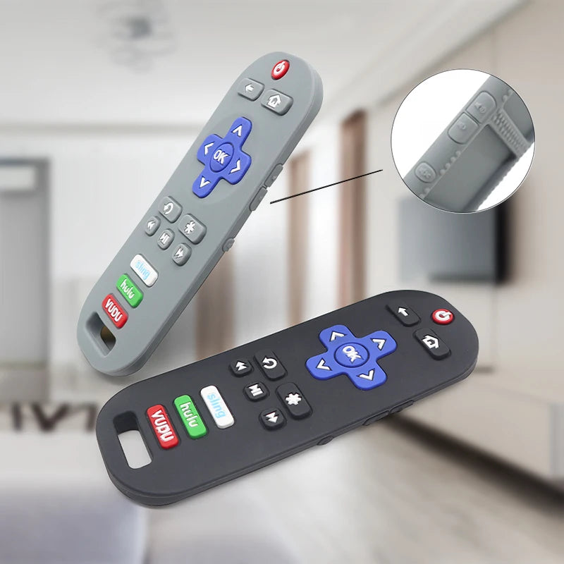 Massaggiagengive in Silicone a Forma di Telecomando | BPA Free per Neonati