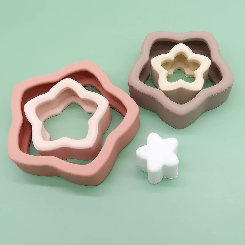 Gioco Impilabile Sensoriale a Stella in Silicone BPA Free