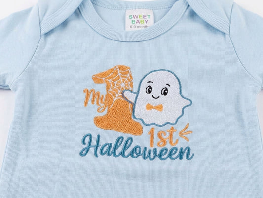 Little Bird - Body Neonato “My First Halloween con Fantasmino” - Cotone 100%