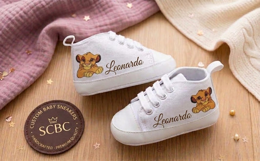 Scarpine Culla Simba - Personalizzabili con Nome - Idea Regalo - Little Bird