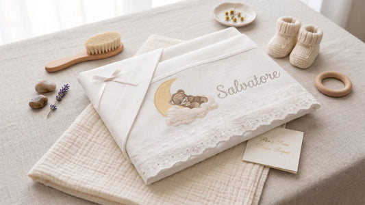 Little Bird - Drap Housse Bébé Canards sur Arc-en-ciel Personnalisable avec Prénom - 100% Coton - Landau Bébé - Cadeau de Naissance