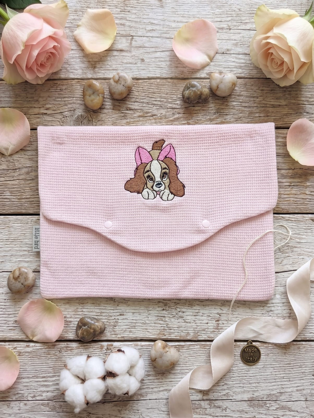 Little Bird - Pochette de Rangement Bébé Brodé Minnie - Organiseur Sac de Maternité