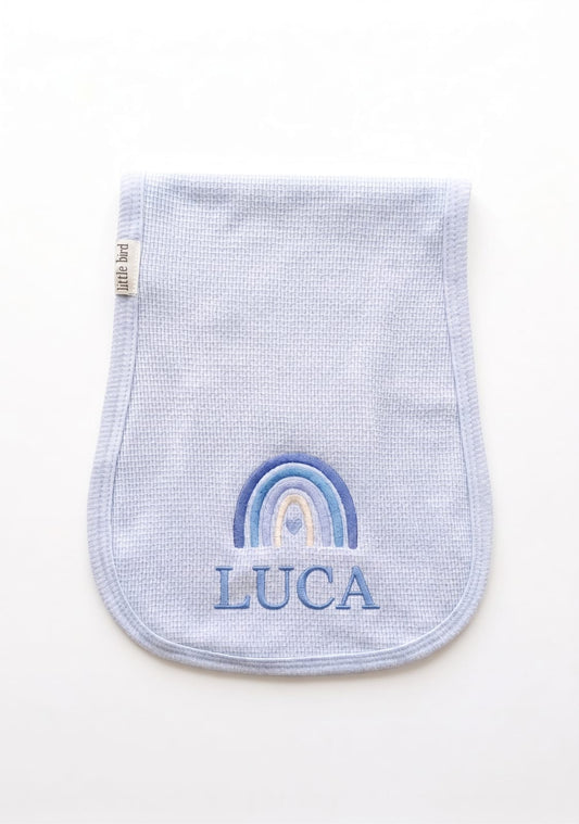 Little Bird - Couverture d'épaule Ourson avec ballons - 100% Coton Hypoallergénique - Personnalisable