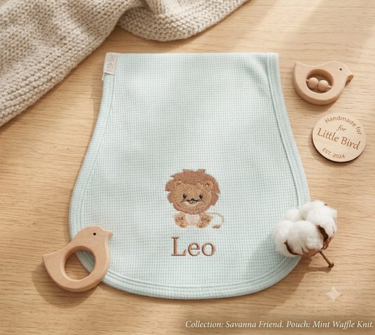 Little Bird - Couverture d'épaule Ourson avec ballons - 100% Coton Hypoallergénique - Personnalisable
