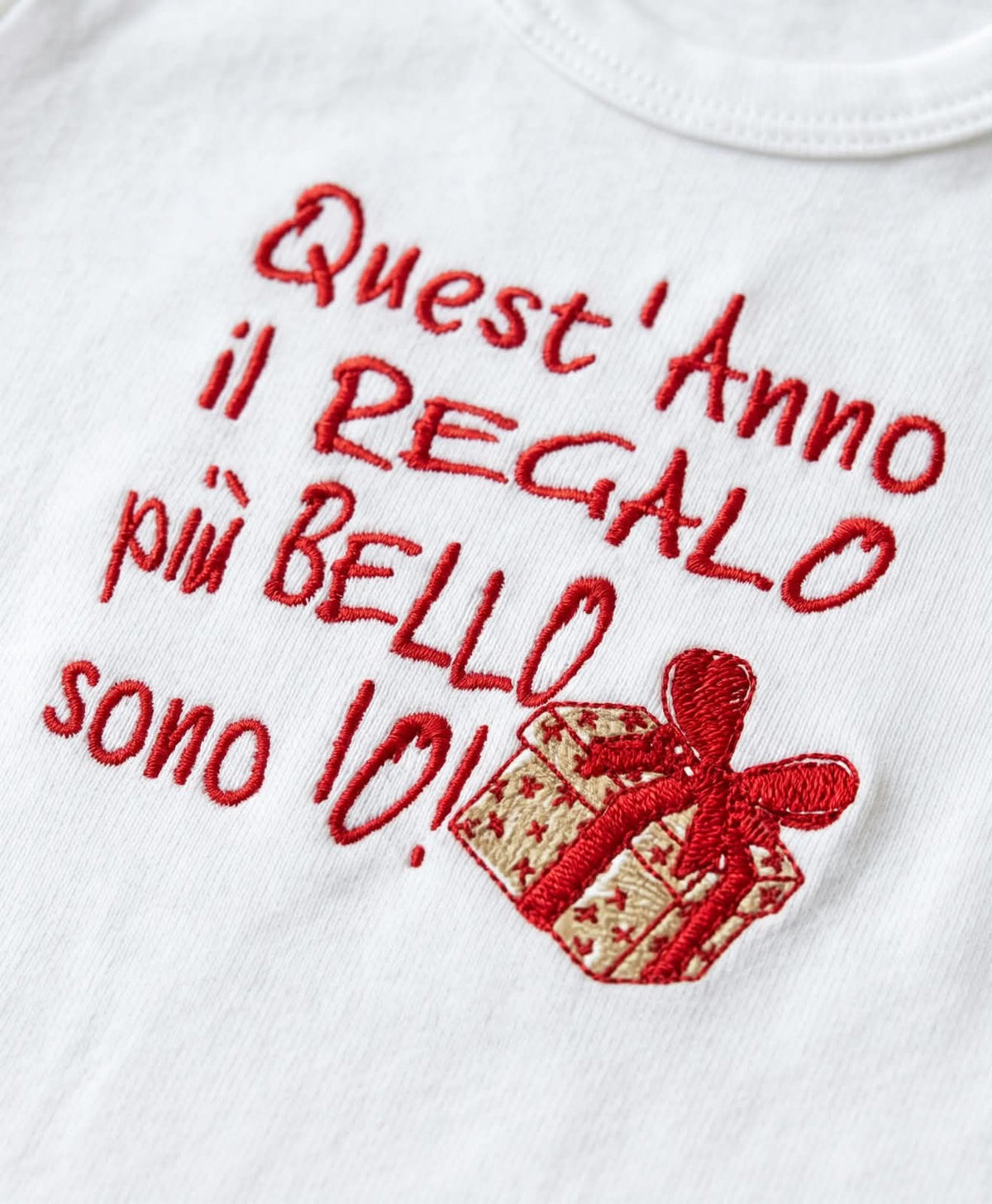 Little Bird - Body Neonato Natale “Quest’anno il regalo più bello sono io” con Pacco Regalo - Cotone 100%