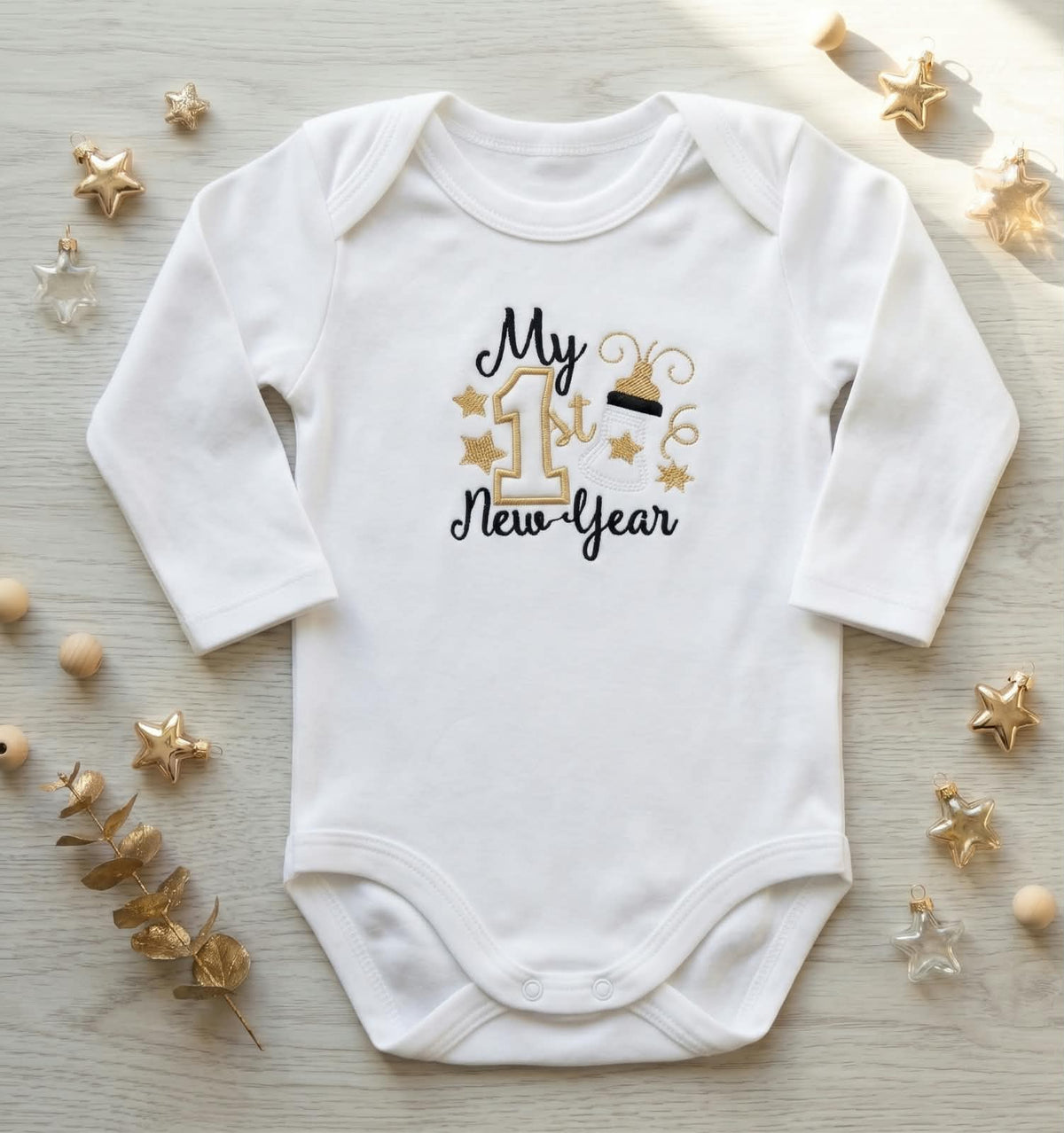 Little Bird - Body Neonato “My 1st New Year” - Primo Capodanno - Cotone 100%