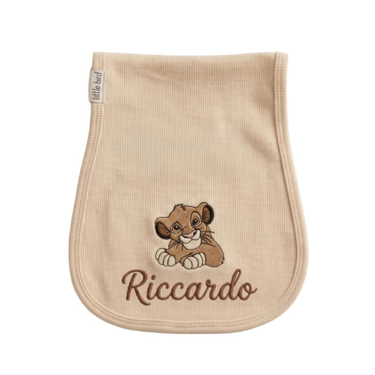 Little Bird - Serviette de toilette Simba Le Roi Lion - 100% coton anallergique - Personnalisable