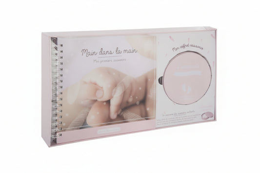 Set Album Foto + Cofanetto Impronta Gesso Rosa
