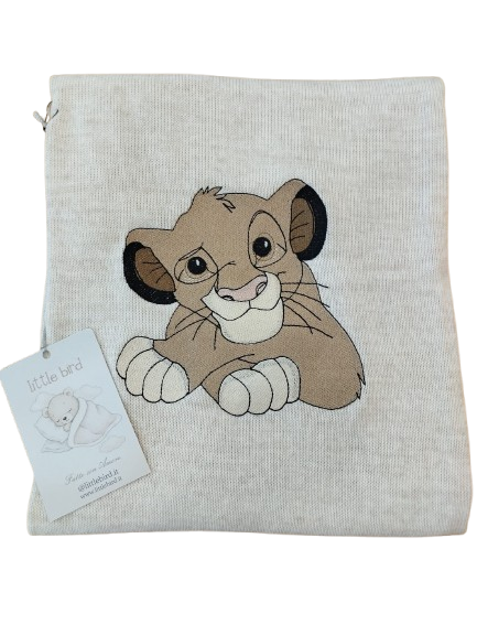 Little Bird - Copertina in Filo Simba Personalizzata con Nome - Cotone Naturale - Culla Carrozzina Scialletto - Regalo Nascita