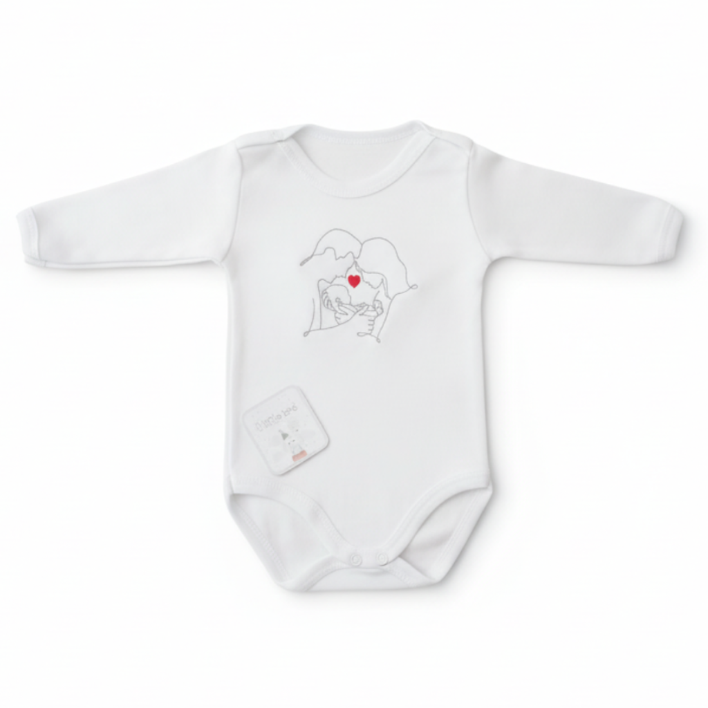 Body bianco abbraccio cuore