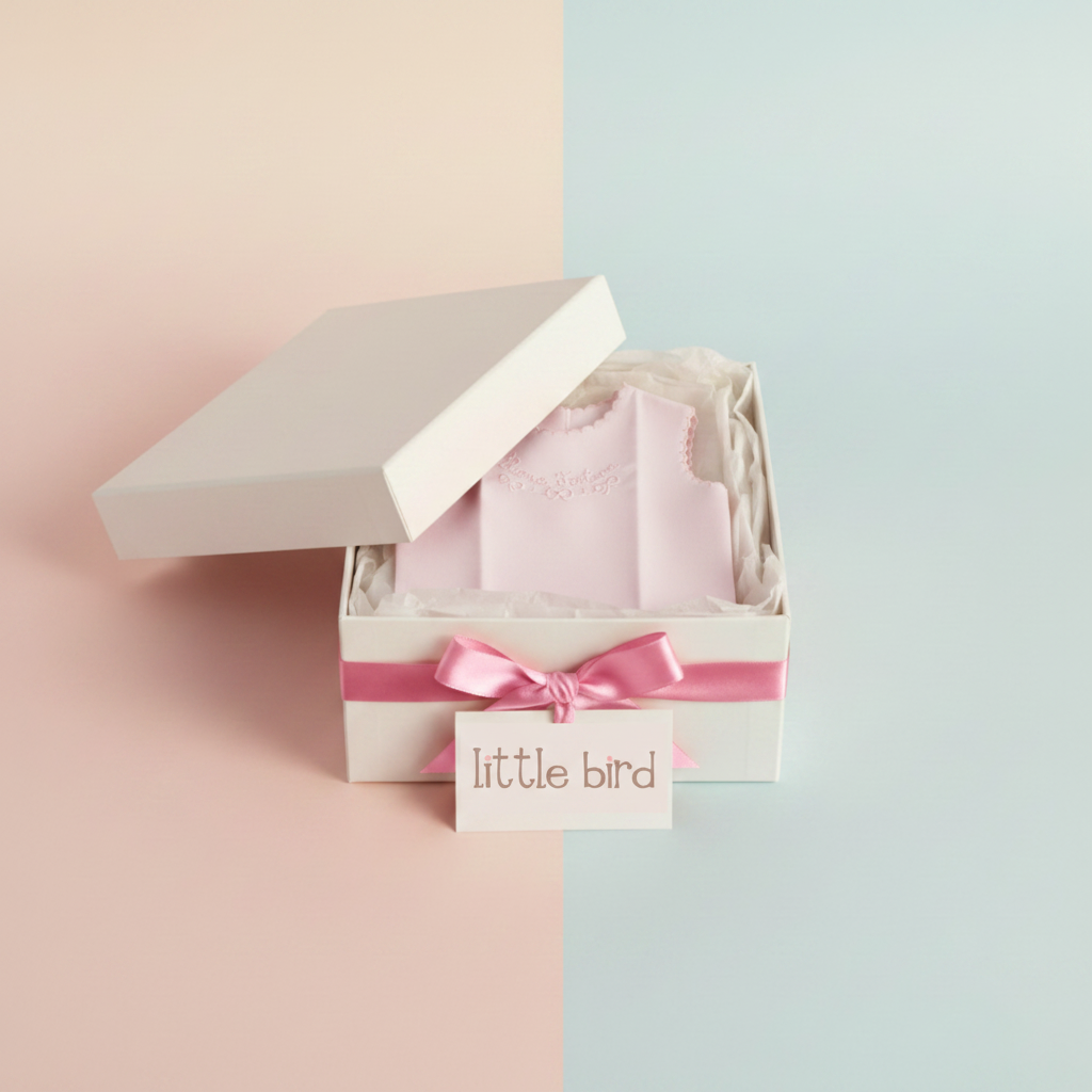 Confezione Regalo Rosa con Fiocco Rosa