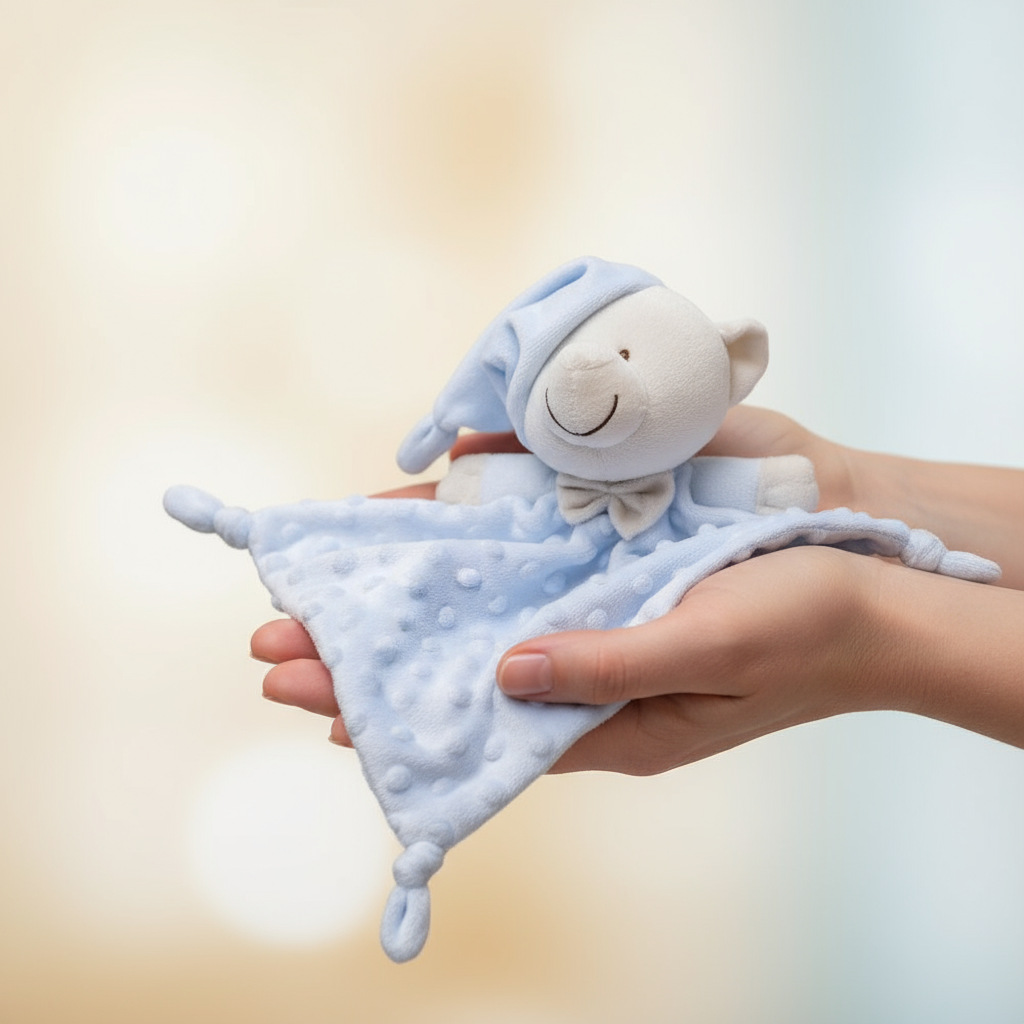 Dou Dou Orsetto Azzurro - Neonato con Texture Morbida