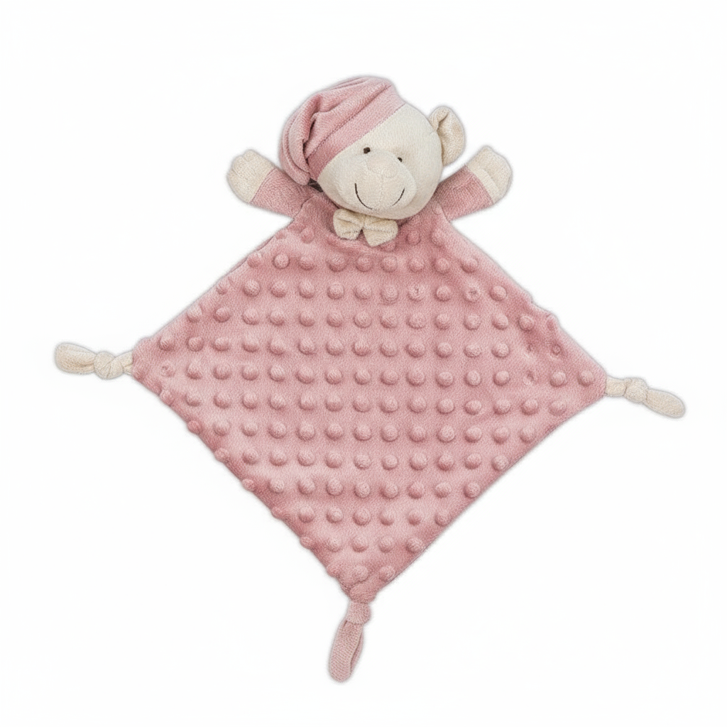 Dou Dou Orsetto Rosa - Copertina Neonato con Texture Morbida