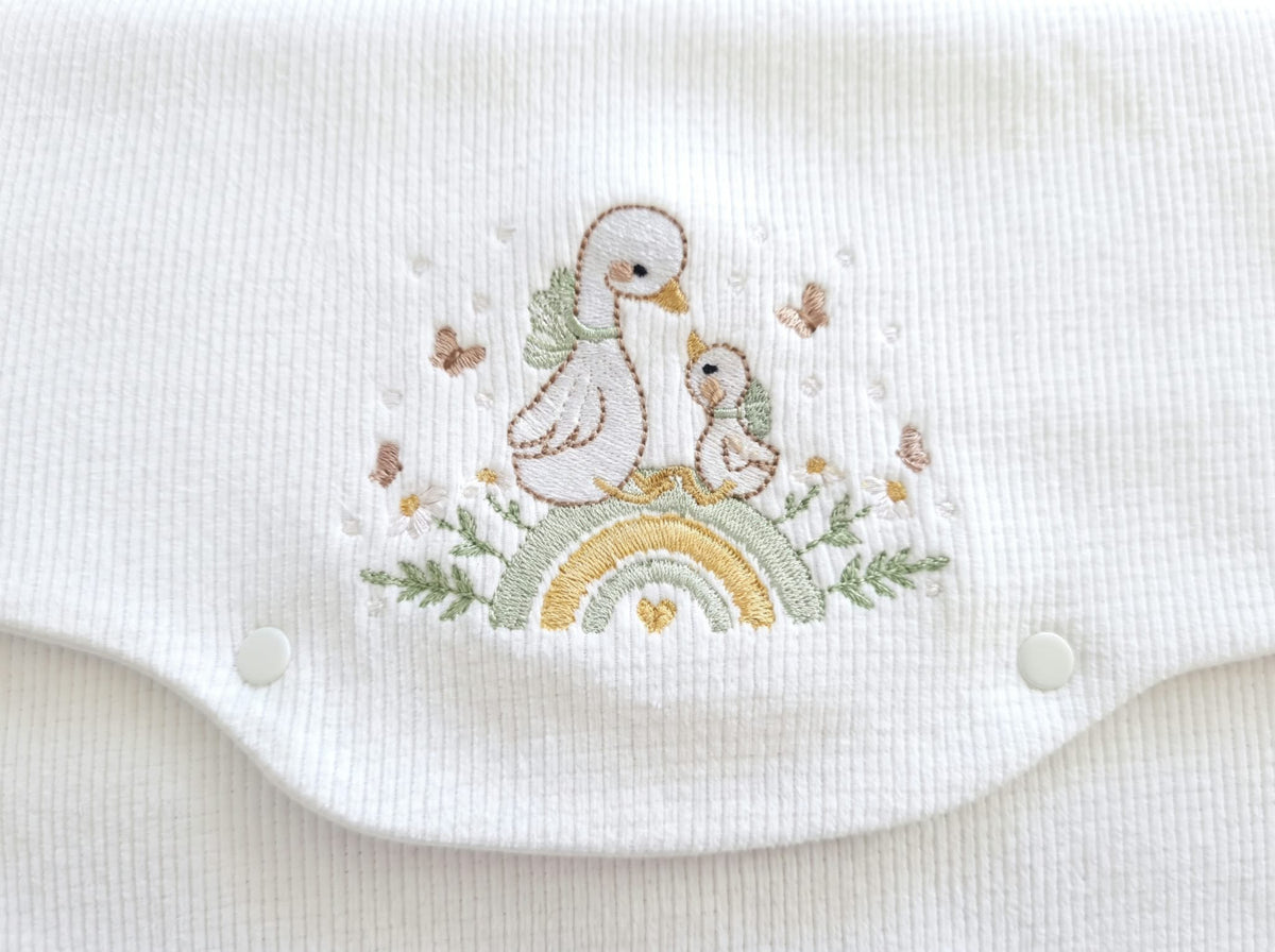 Little Bird - Pochette de Rangement Brodé Ours avec Ballons - Organisateur Sac de Maternité