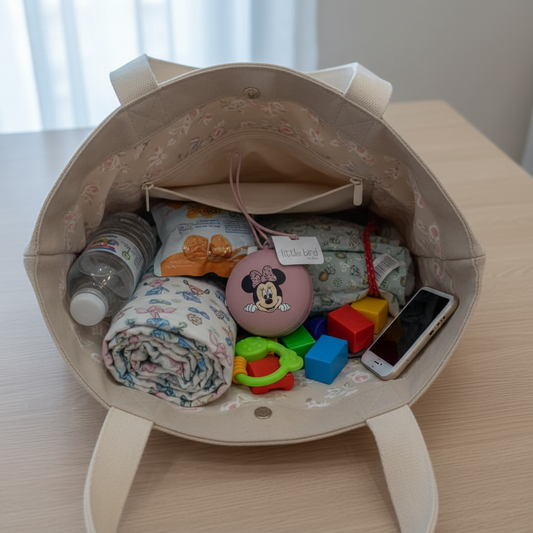 Portaciuccio Minnie rosa antico nella borsa