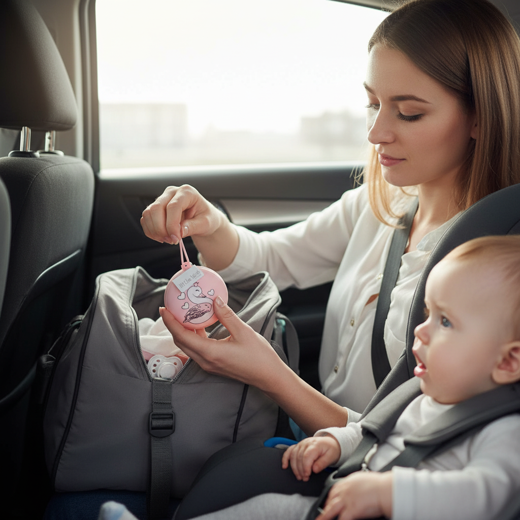 Utilizzo del portaciucci cigno in auto