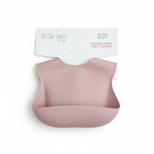 Bavetta rosa con packaging Little Bird