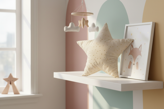 Cuscino Stella Triangolini lifestyle nursery
