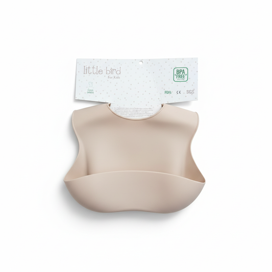 Bavetta beige chiaro con packaging Little Bird