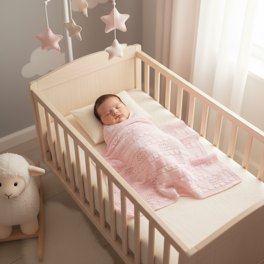 Copertina Rosone Rosa lifestyle neonato