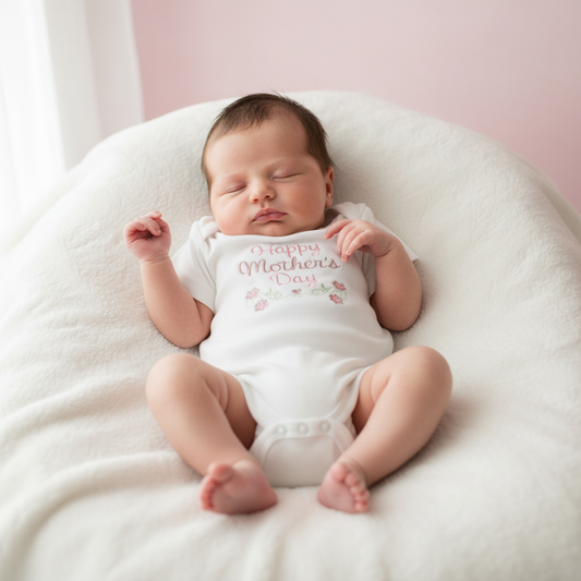Neonato con body Happy Mother's Day rose - Little Bird
