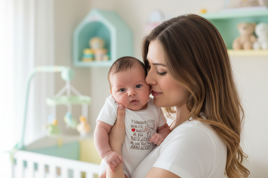 Lifestyle mamma e neonato - body frontale