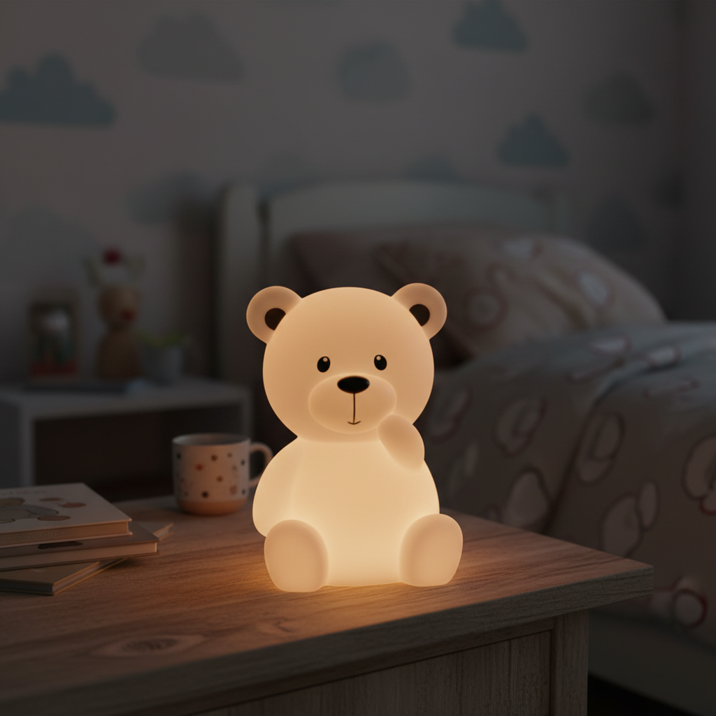 Luce sul comodino di notte