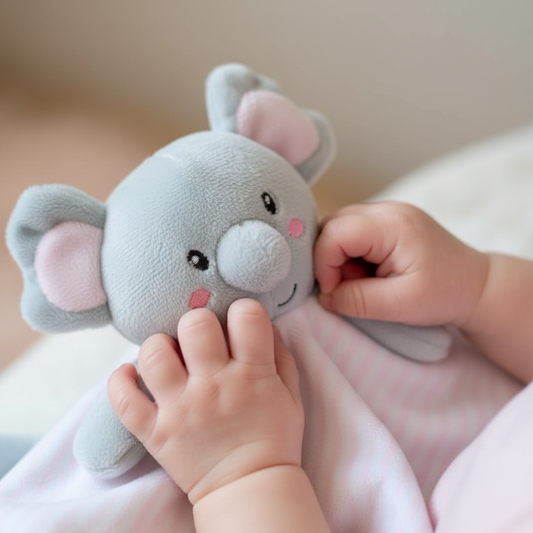 Manine di neonato con doudou koala