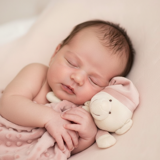 Dou Dou Orsetto Rosa - Copertina Neonato con Texture Morbida