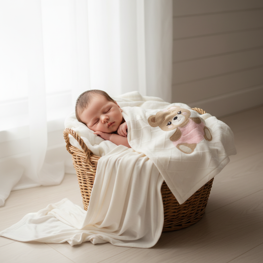 Newborn in basket