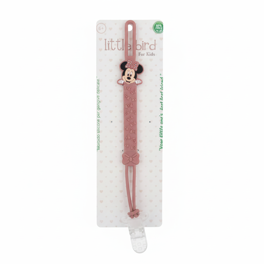 Portaciuccio Minnie Rosa Antico con packaging
