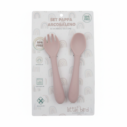 Posate rose pink con packaging