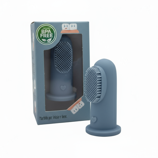 Spazzolino e scatola dusty blue