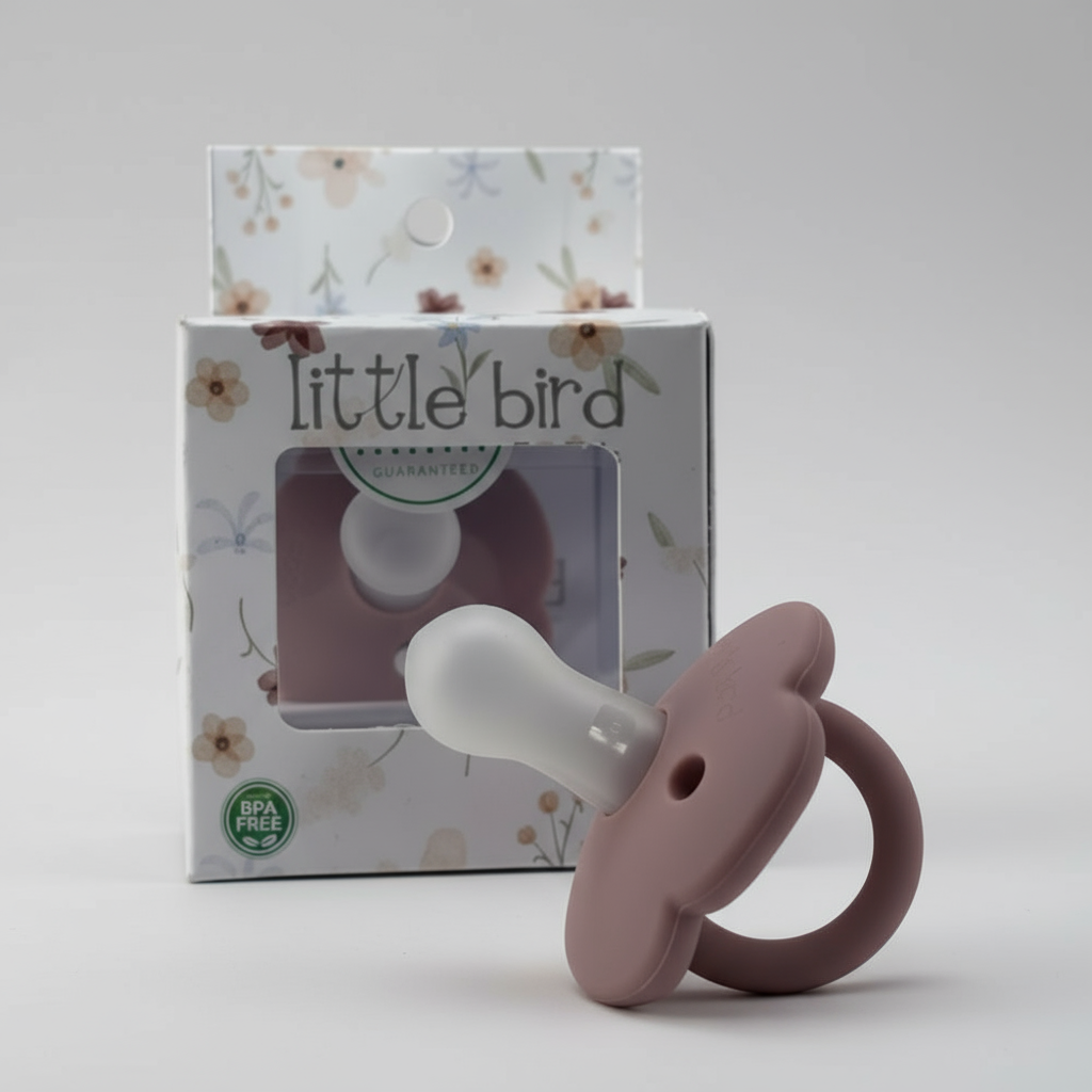 Ciuccio Morbido in Silicone a Fiore per Neonati Malva - Comfort e Stile Colore Colore Malva