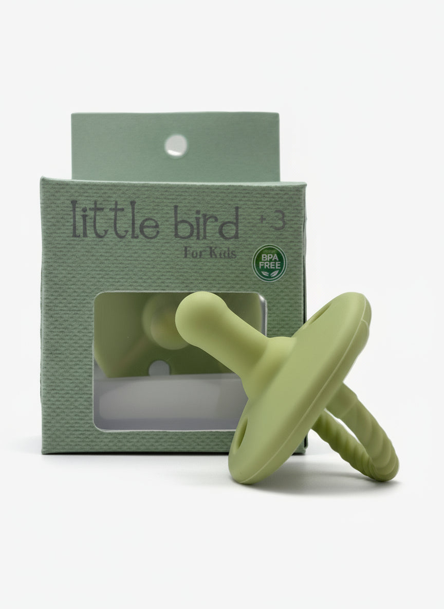 Ciuccio Ergonomico per Neonato in Silicone - Verde Salvia - Conforme Normative UE