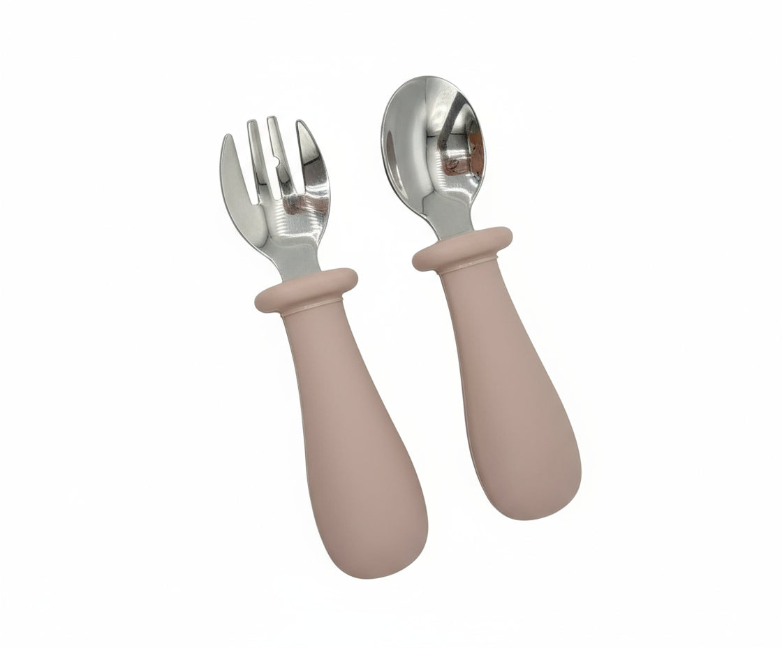 Set Posate Bambini Rose Pink - Forchetta e Cucchiaio
