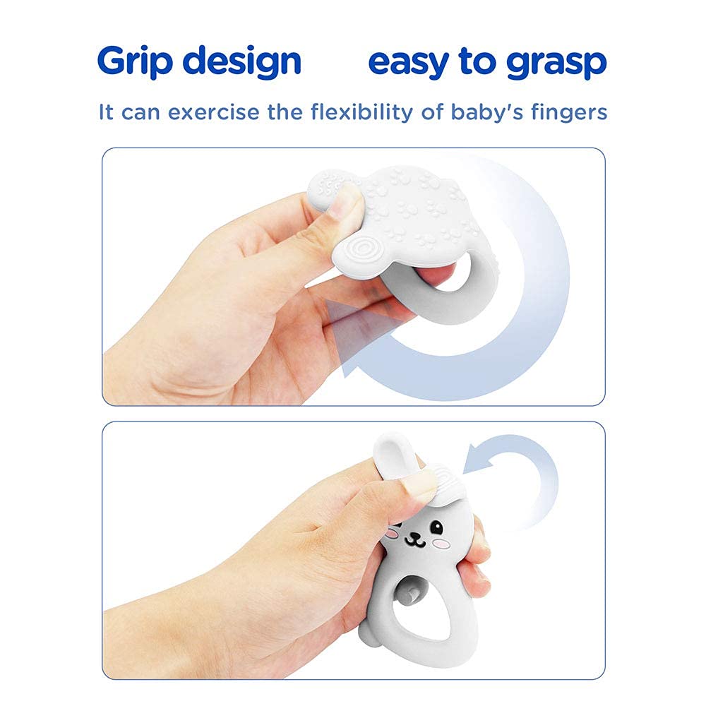 Massaggiagengive Coniglietto in Silicone BPA Free per Neonati