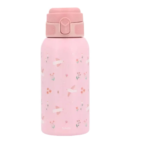 Borraccia Termica Blossom Birds - vista frontale sfondo bianco