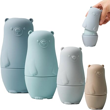 Set Orsi Impilabili in Silicone Montessori | Matrioske Sensoriali BPA Free