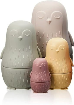 Set Gufi Impilabili in Silicone Montessori | Matrioske Sensoriali BPA Free