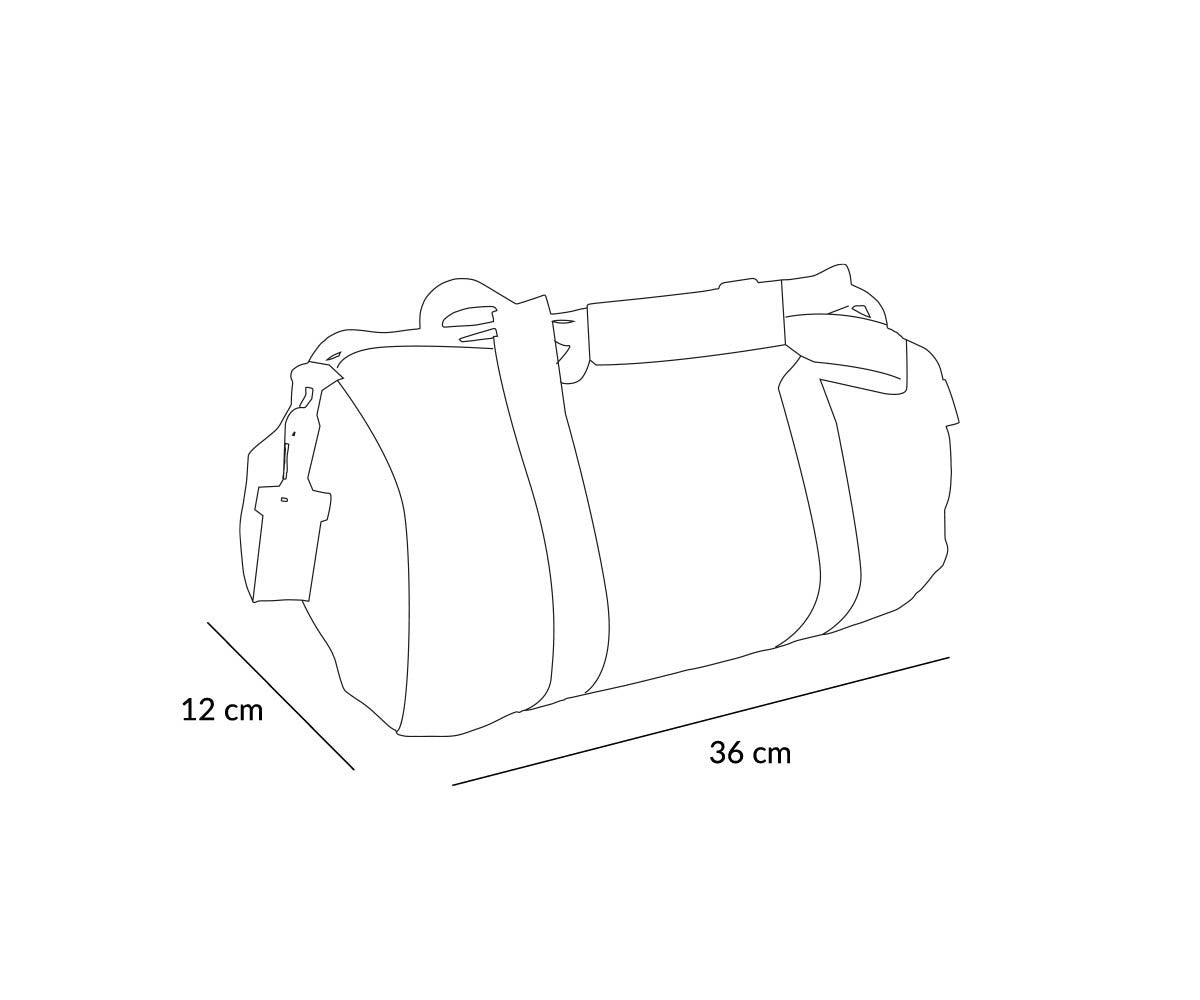 Borsa Sportiva Wooden Boy Tutete - schema misure 36x20cm
