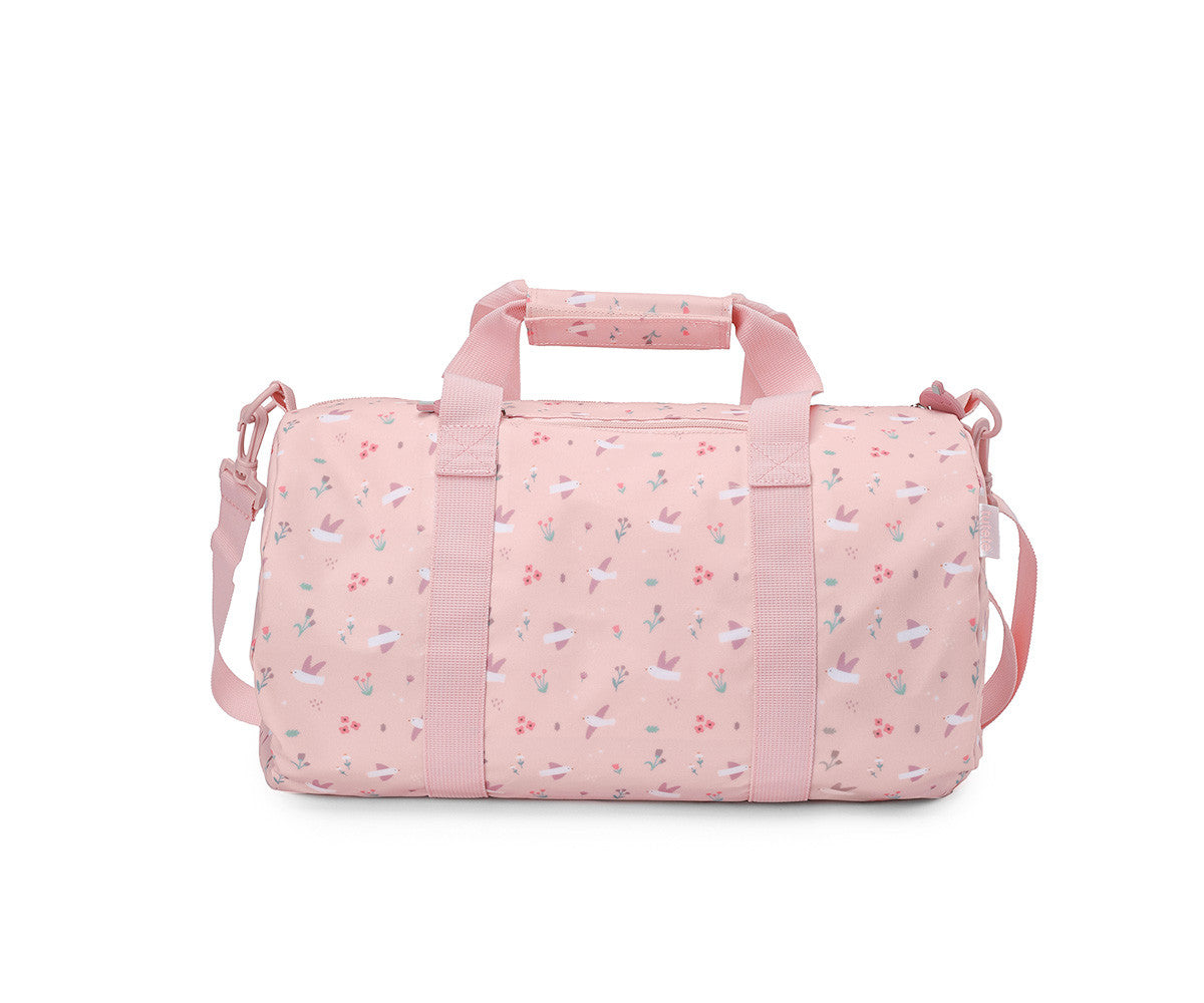 Borsa Sportiva Blossom Birds - vista frontale con tracolla