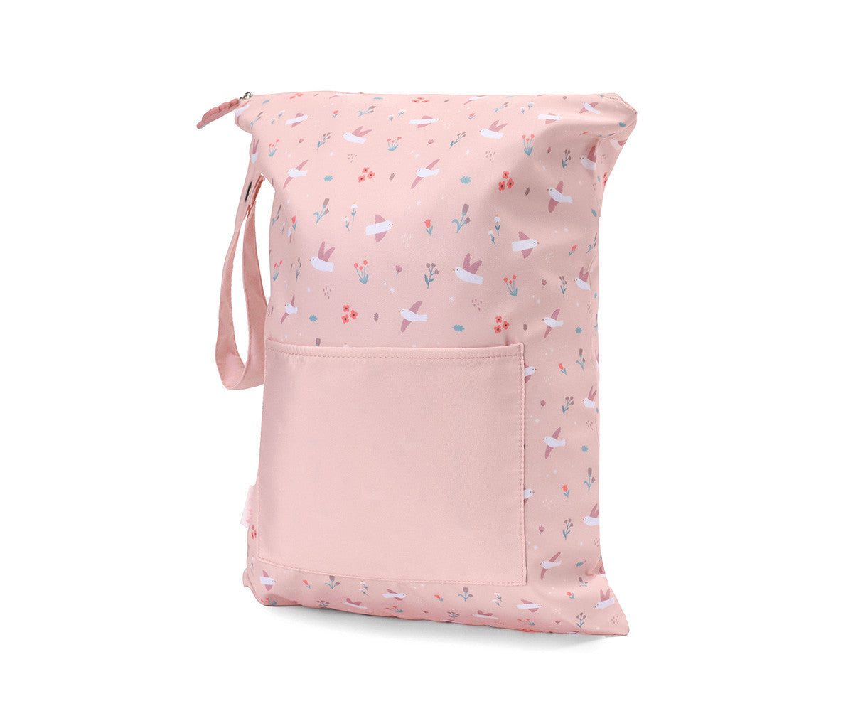 Borsa Impermeabile Grande Blossom Birds - vista laterale